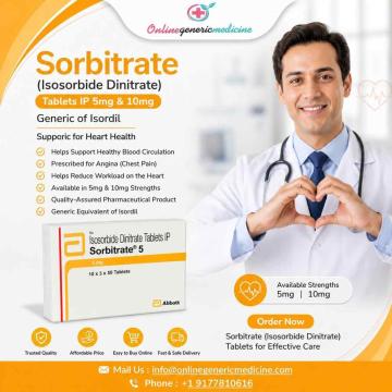 Sorbitrate 10mg Tablet | Isosorbide Dinitrate | OnlineGenericMedicin