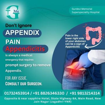 Quick Healing with Appendix Treatment in Yamunanagar - GM SuperSpeciality Hospital