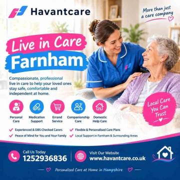Trusted Live in Care Farnham for Elderly People