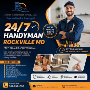 Professional 24/7 Handyman Rockville MD – Quality Repair Solutions