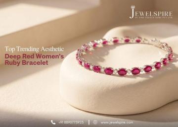 Top Trending Aesthetic: Deep Red Women's Ruby Bracelet