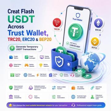 Creat Flash USDT Across Trust Wallet, TRC20, ERC20 & BEP20 Crypto users and businesses increasingly