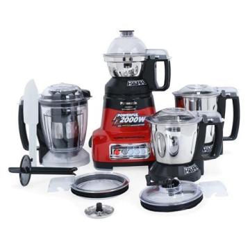 Panasonic MX-AE475 (Red) | Monster 750 Watts Juicer Mixer Grinder |With 3 Stainless Steel & 1 Juicer
