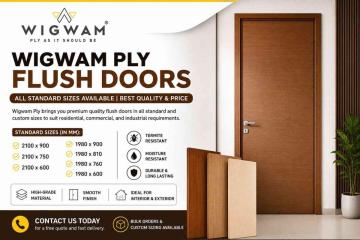 Wigwam Ply Flush Doors – All Standard Sizes Available | Best Quality & Price