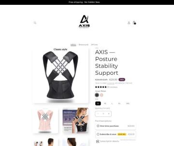 Get 20% OFF AXIS Posture Stability Support.