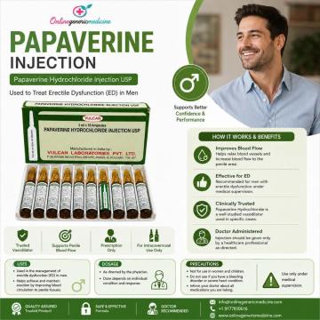 Papaverine (Papaverine Hydrochloride) for ED Support | Online Generic Medicine
