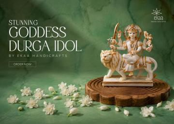 Stunning Goddess Durga Idol by Ekaa Handicrafts – Order Now!