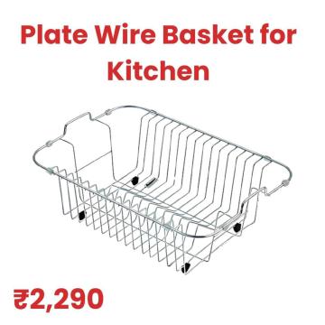 High-Quality Plate Wire Basket for Kitchen Storage Solutions