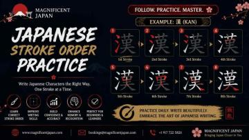 Japanese stroke order practice