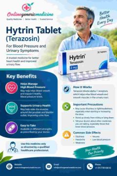 Hytrin Tablet (Terazosin) for Blood Pressure and Urinary Symptoms