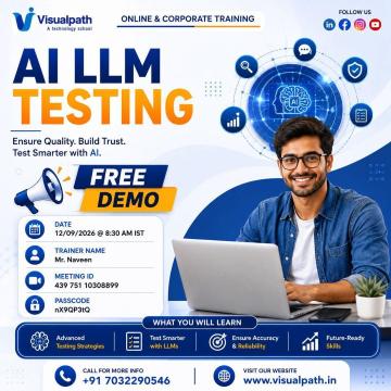 Enroll in AI LLM Testing Free Demo | Sep 12, 2026