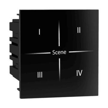 Apogee Smart 4 Scene Controller Switch Black | Havells Crabtree