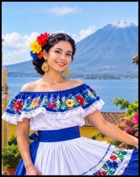 Nicaragua Traditional Fashion Dress
