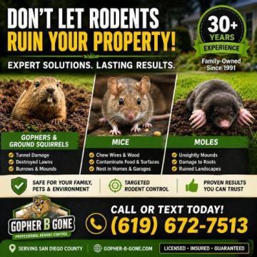 Professional Gopher & Rodent Control Services | Gopher-B-Gone