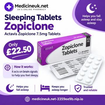 Enhance Your Sleep with Accord Zopiclone tablets 7.5mg online uk - Secure & Next day delivery