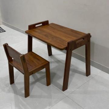 Premium Sagwan Study Table with Chair for Kids (3–8 Years)