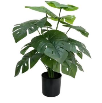 Split Philodendron Monstera Artificial Topiary Set of 8 20in