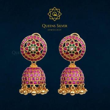 Elegant Silver Kundan Earrings for Timeless Ethnic Style