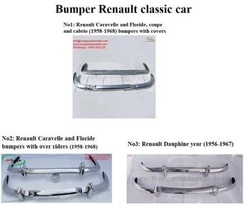 Renault Caravelle and Floride (1958 to 1968) / Renault Dauphine year (1956 to 1967) bumpers