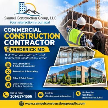 Professional Commercial Construction Contractor Frederick MD for Business Properties