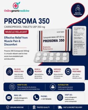 Carisoprodol 350mg Tablets (Prosoma 350) | Carisoprodol Medicine | Online Generic Medicine