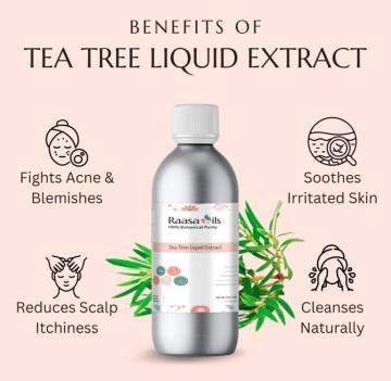 Tea Tree Liquid Extract for Cosmetic & Beauty Products | Raasa Oils