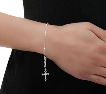 Silver bead bracelet