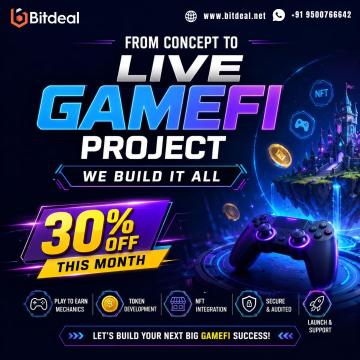From Concept to Live GameFi Project - We Build It All | 30% Off This Month
