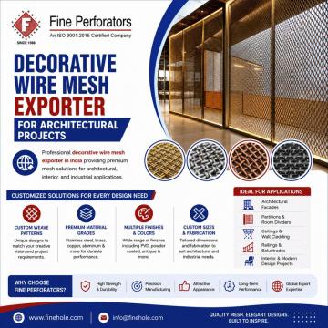 Decorative Wire Mesh Exporter for Architectural Projects