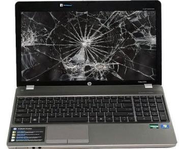 Broken Laptop Screen with new replacement