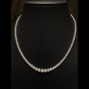 Natural Diamond Graduated Tennis Necklace