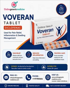 Voveran Tablet (Diclofenac) | Used for Pain & Inflammation | Online Generic Medicine