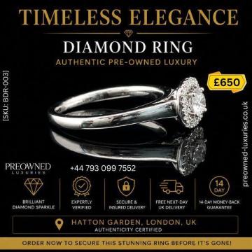 Buy Stunning Round Cluster Engagement Ring Best Value UK