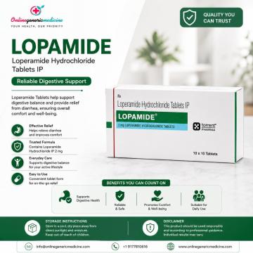 Lopamide Tablets | Loperamide Hydrochloride 2mg | Onlinegenericmedicine