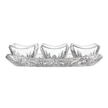 Crystal Appetizer Server Square 4 Piece Crystal Favors for Weddings
