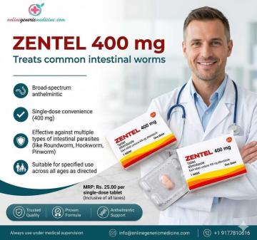 Zentel Medicine Tablet | Albendazole 400mg Onlinegenericmedicine