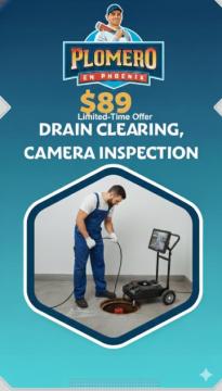 Drain Cleaning & Camera Inspection Services – $89 OFF Special