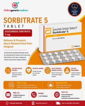 Sorbitrate Tablet (Isosorbide Dinitrate) 5mg & 10mg | Used for Angina | Online Generic Medicine