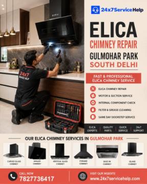 Elica Chimney Repair Service in Gulmohar Park South Delhi