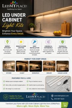 LED Under Cabinet Light Kits for Kitchens & Workspaces