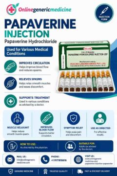Papaverine Injection (Papaverine Hydrochloride) | Papaverine Medicine | Online Generic Medicine