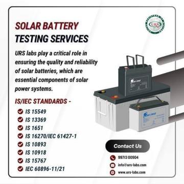 Top SOLAR BATTERIES Testing Lab in Navsari