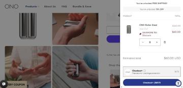 65% OFF + Free Shipping Any Order at ONO