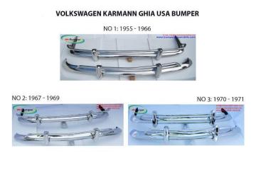 Volkswagen Karmann Ghia US type bumper (1955 – 1971) by stainless steel