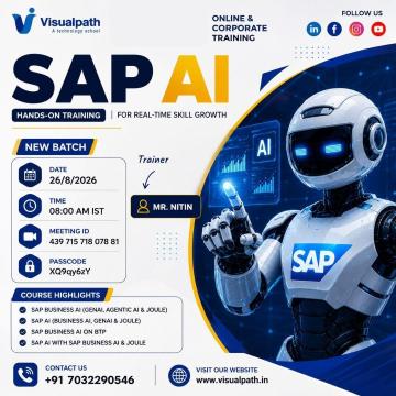 Join the SAP AI Online Training New Batch on August 26th