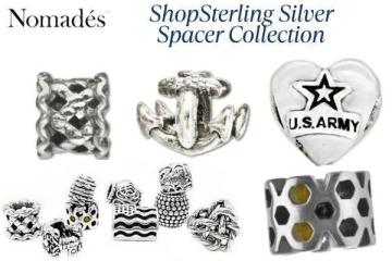 Shop the Sterling Silver Spacer Collection & Charms by Nomadés Collection