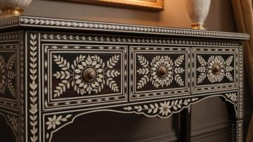 Handcrafted Carved Console Table with Stunning Detailing