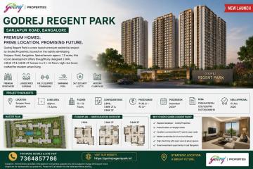 2 & 3 BHK Premium Homes for Sale at Godrej Regent Park Bangalore