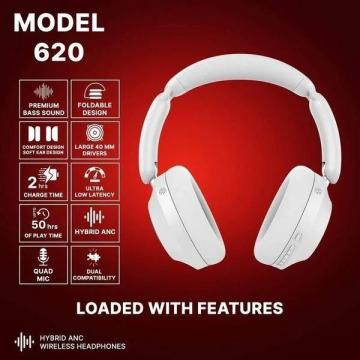 Kyptec LifeStyle® 620 Foldable Hybrid ANC Headphones for Workdays, Entertainment & Focused Sound