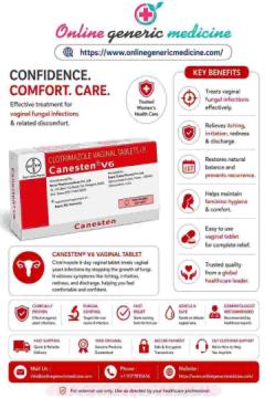 Canesten V6 Tablet VT | Clotrimazole Information | Online Generic Medicine